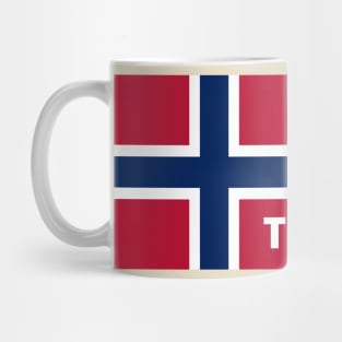 Trondheim City in Norwegian Flag Mug